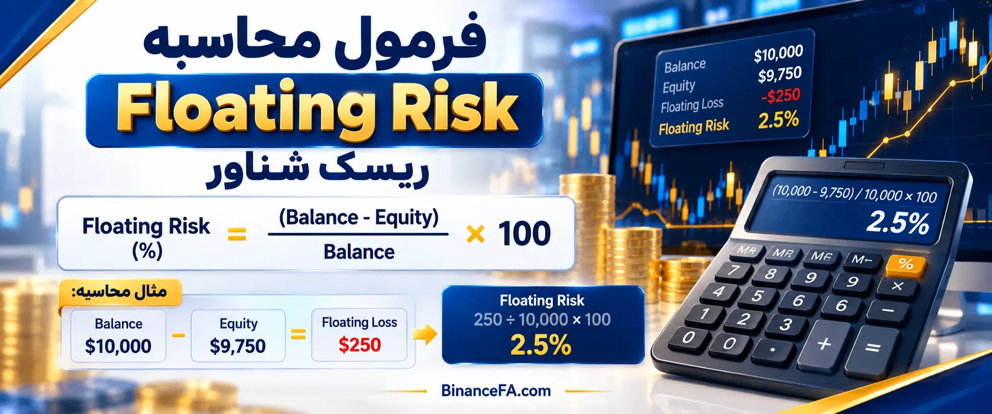 فرمول محاسبه ریسک شناور Floating Risk